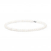 Colier perle naturale albe 45 cm si argint DiAmanti FBW39-G